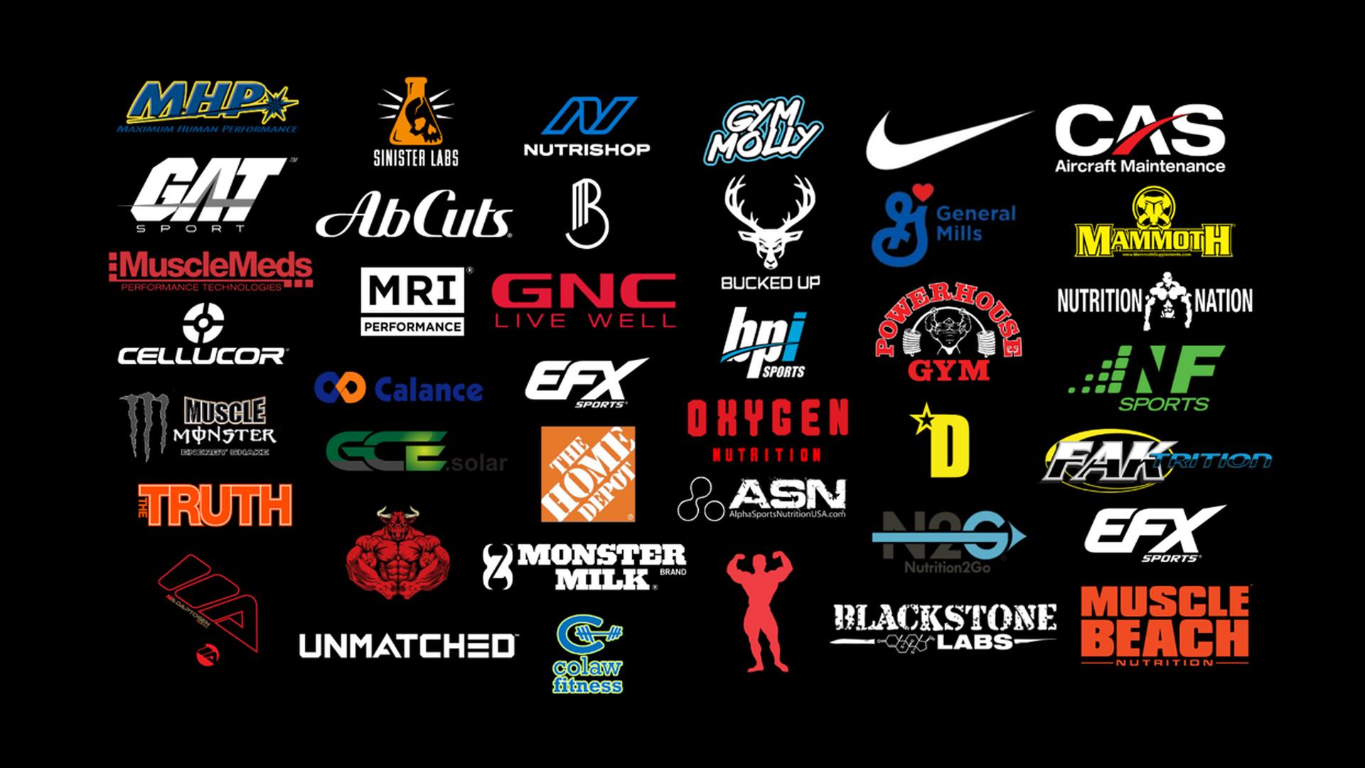 Shark Marketing client and apparel collage